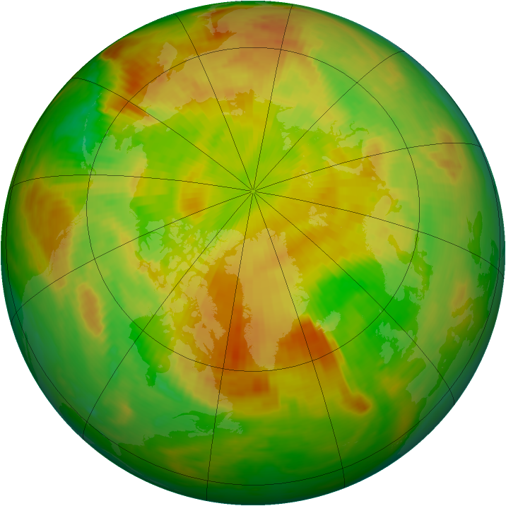 Arctic ozone map for 20 May 1989